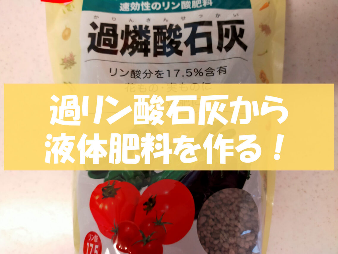 肥料の知識 過リン酸石灰の葉面散布でカルシウムとリン酸を効率的に施肥する ねこの静六 自由へのポートフォリオ